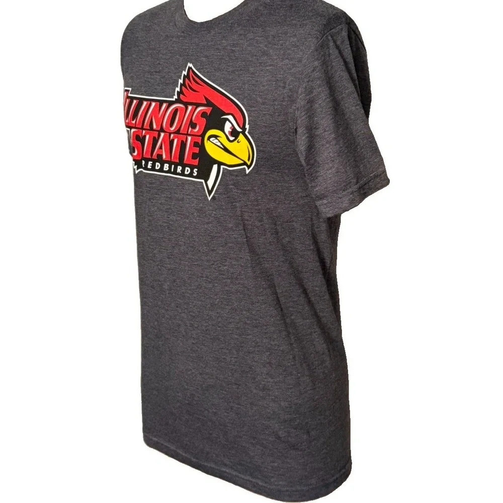 Illinois State Redbirds Cyansoft Light Gray Men's T-shirt Men's‎ Small